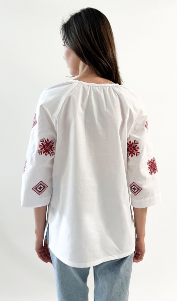 Блуза Едельвіка 38-22/09 орнамент червоно-чорний р. XS 