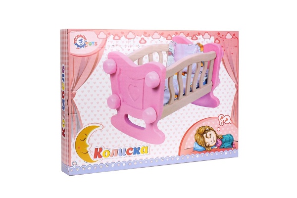 Колиска ТехноК рожева із бежевим 4180