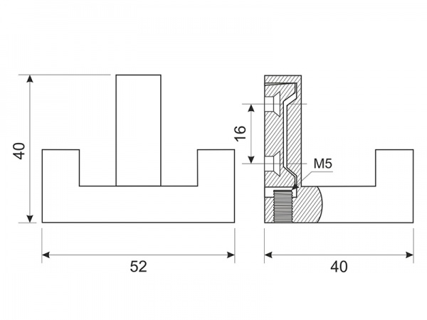 Крючок мебельный DC WL 02 WT белый
