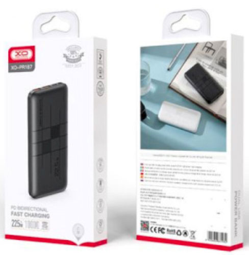 Повербанк Xo PD20W + QC22.5W 10000 mAh (PR187_Black)