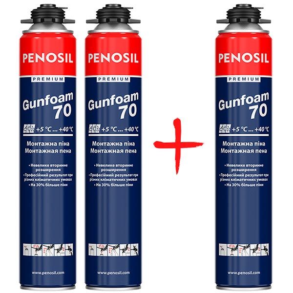 Пена монтажная PENOSIL sumer PRO 70, 2+1 885 мл