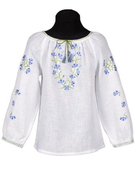 Рубашка-вышиванка Гармонiя Васильки р.86 белый с синим 