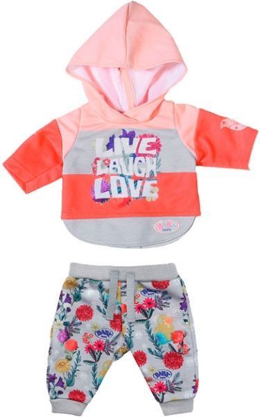 Набір Zapf одягу для ляльки Baby Born Трендовий спортивний костюм рожевий 826980-1