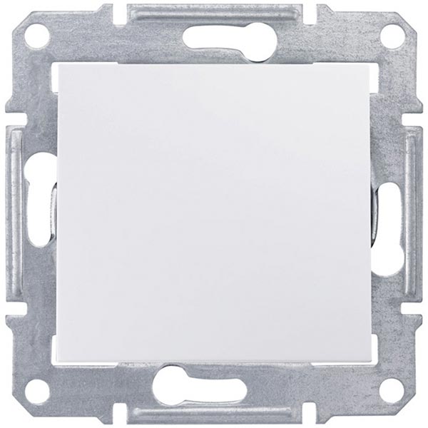 Вимикач перехресний одноклавішний Schneider Electric Sedna без підсвітки 10 А 250В IP20 білий