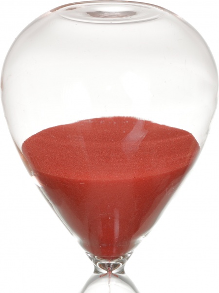 Годинник пісочний витончений на 30 хвилин червоний 8х20,2 см