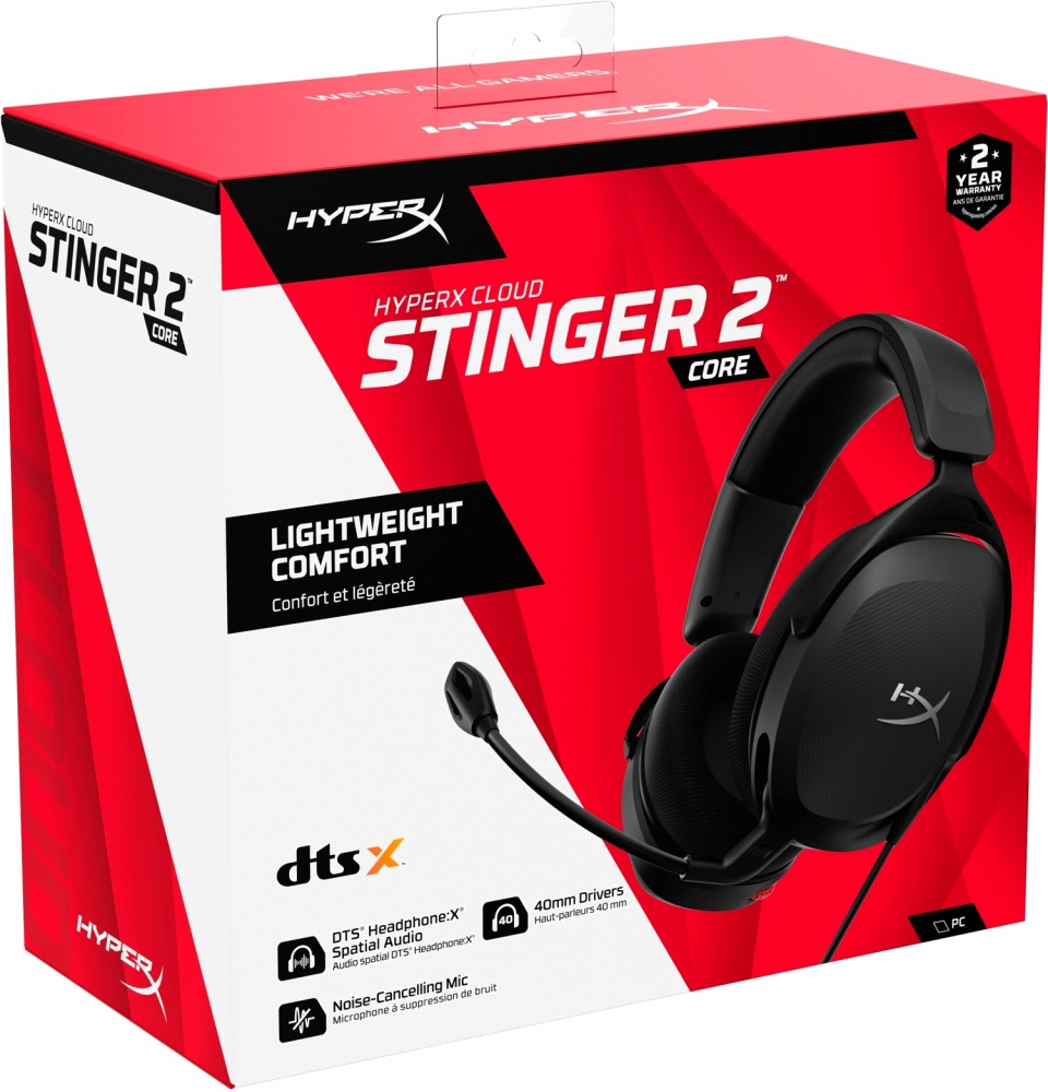 Гарнітура HyperX Cloud Stinger 2 Core Wired black (683L9AA)