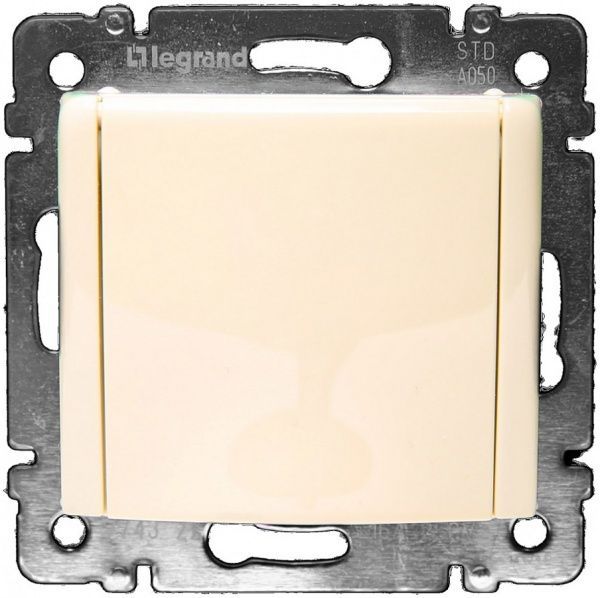Розетка із заземленням Legrand Valena 2К+З 16А без шторок з кришкою кремовий 774322