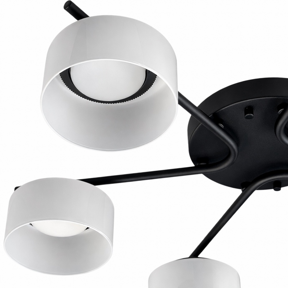 Люстра потолочная LIGHT SET DUSHA MS228 6x12 Вт GX53 черный/молочный