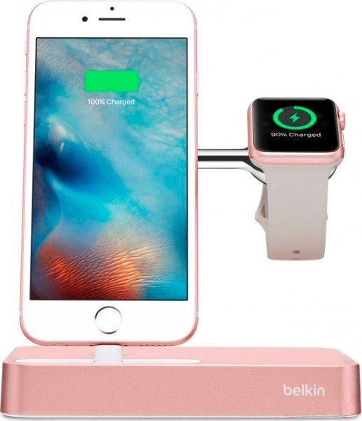 Док-станция Belkin Charge Dock iWatch+Iphone rose/gold (F8J183vfC00) 