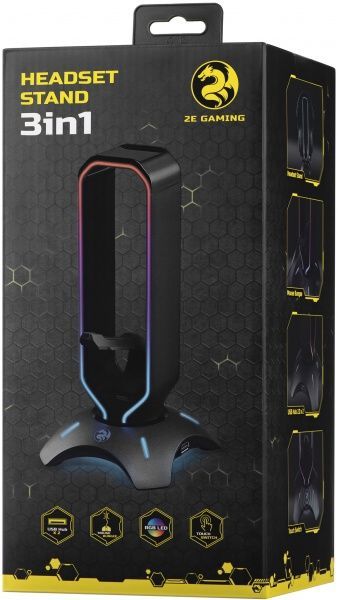 Підставка 2E Gaming Headset Stand RGB 2E-GST310UB black 