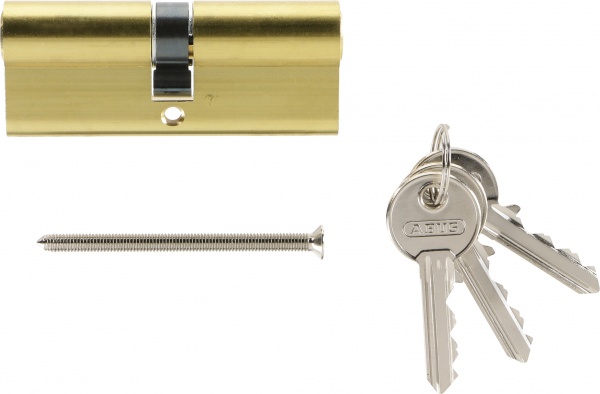 Цилиндр Abus E50 40x40 ключ-ключ 80 мм матовая латунь