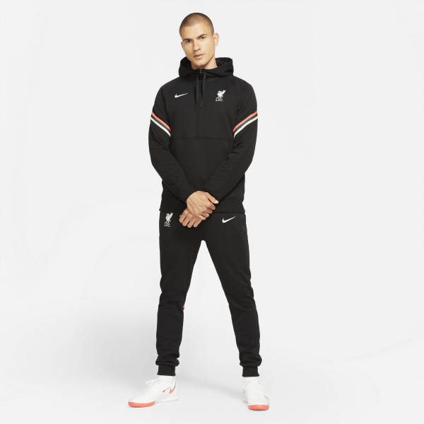 Джемпер Nike LFC MNK DF TRAVEL FLC HD 3/4Z DA9766-010 р. 2XL чорний