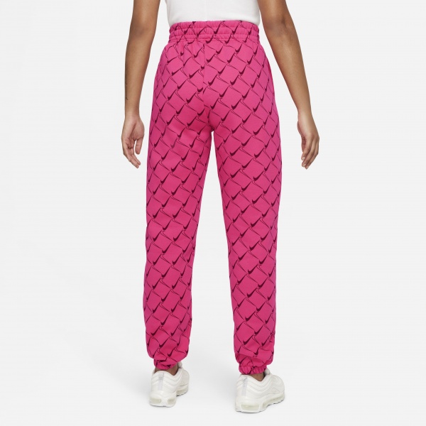 Штани Nike W NSW TREND PANT CF AOP SWOOSH DQ4509-612 р. S малиновий