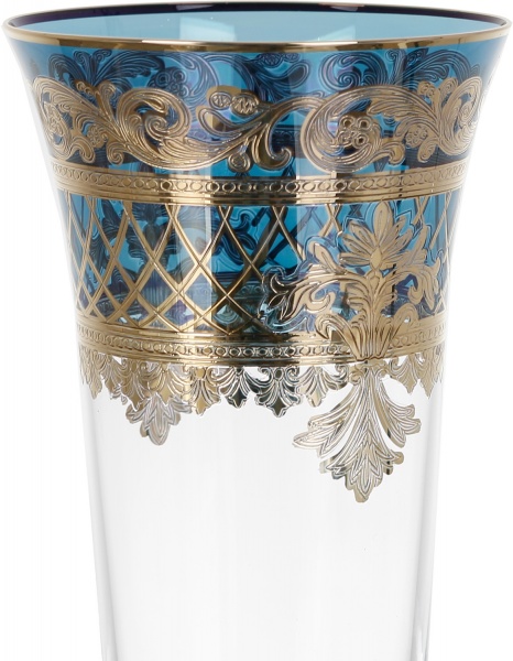 Набір бокалів для шампанського Blue and Gold 190 мл 6 шт. Combi 