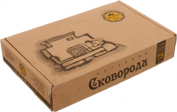 Сковорода чугунная литая с деревянной ручкой 26x6 см Т305 Maysternya