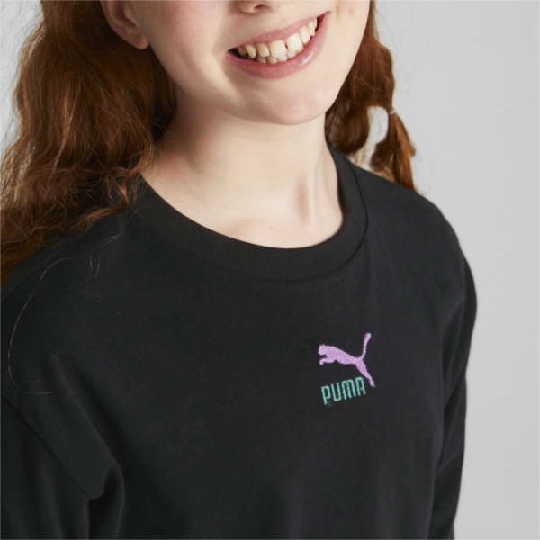 Футболка Puma CLASSICS GRL TEE G 67032101 р.140 черный