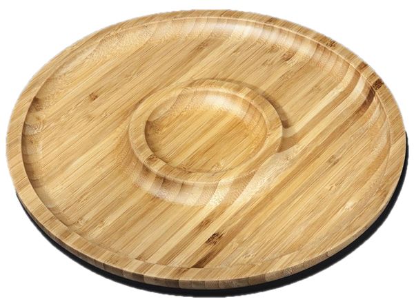 Блюдо кругле 30,5 см., 2 секції, бамбук Wilmax 