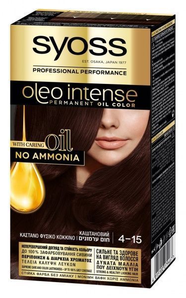 Крем-фарба для волосся Syoss Oleo Intense 4.15 каштан 115 мл