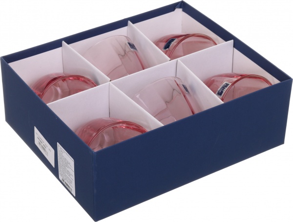 Набор стаканов низких Monalisa Allegria Red 360 мл 6 шт. Vema 