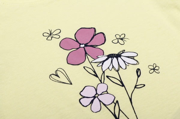 Футболка для дівчаток Blue Seven Квіточка р.122 цитрус 702274 X * 98 