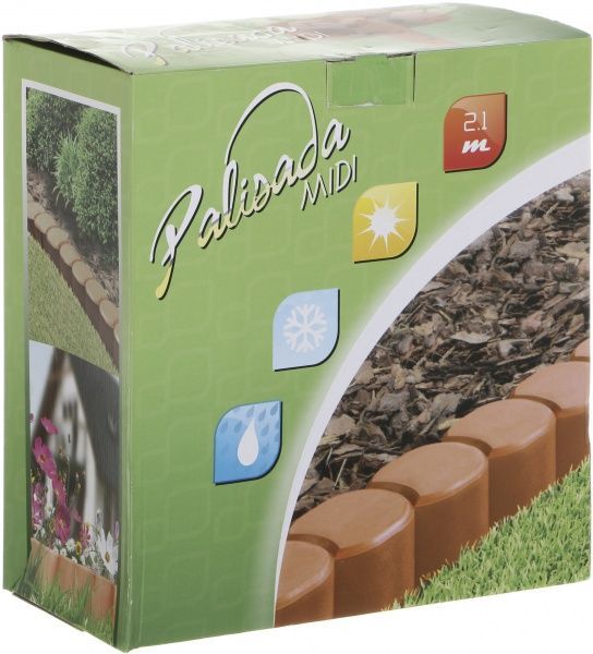 Бордюр ZMM Maxpol для палисадника средний темно-коричневый