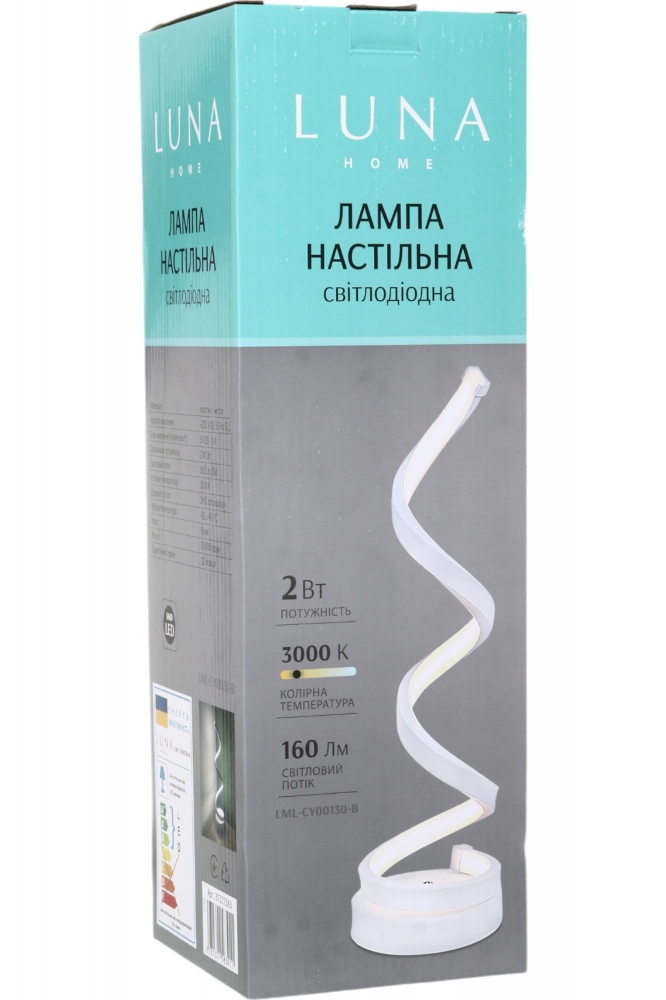 Настольная лампа Luna 2 Вт белый LML-CY00130-B