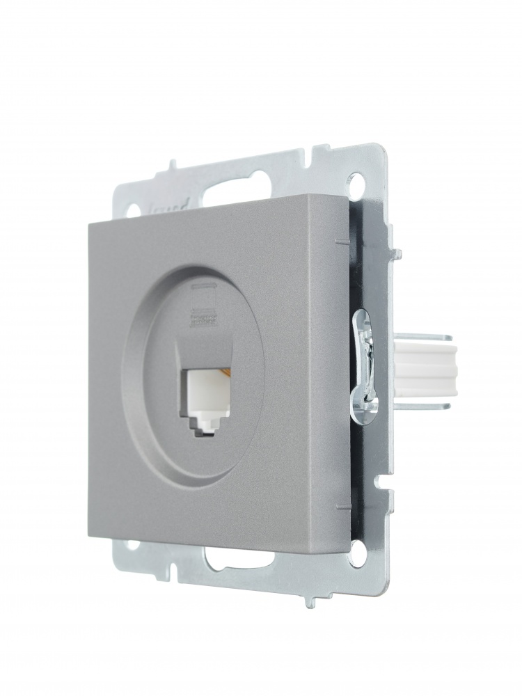 Механизм розетки компьютерная 1 Lezard Vesna IP20 серый 742-3588-139