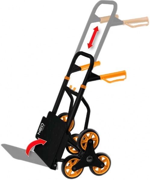 Тележка NEO tools грузовой для транспортировки грузов по лестнице, до 150 кг. складной