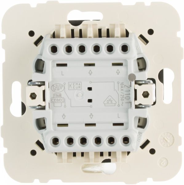 Выключатель проходной двухклавишный Efapel Logus без подсветки 10 А 250В IP20 графит 21101 TIS