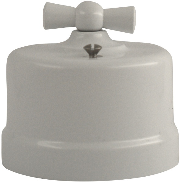 Вимикач тумблер двоклавішний Bironi без підсвітки 10 А 250В білий B1-202-21