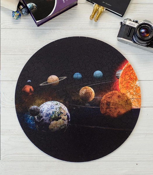 Пазл дерев'яний Сонячна система 40 см PuzzleUp 