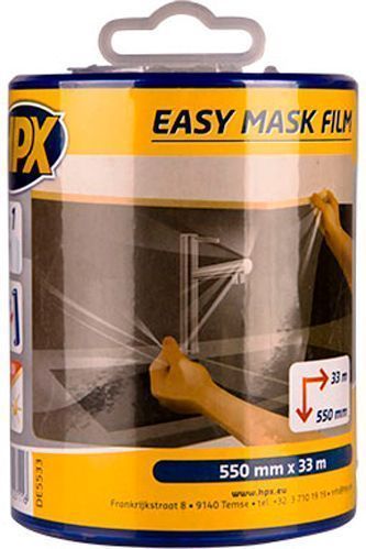 Плівка захисна з малярною стрічкою HPX з диспенсером 33 м DE5533