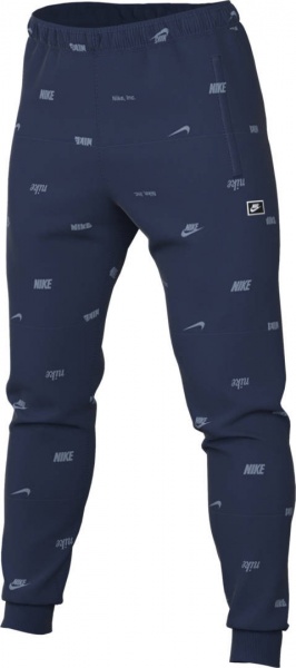 Брюки Nike M NK CLUB+ BB JGGR AOP FB7437-410 р. 2XL синий