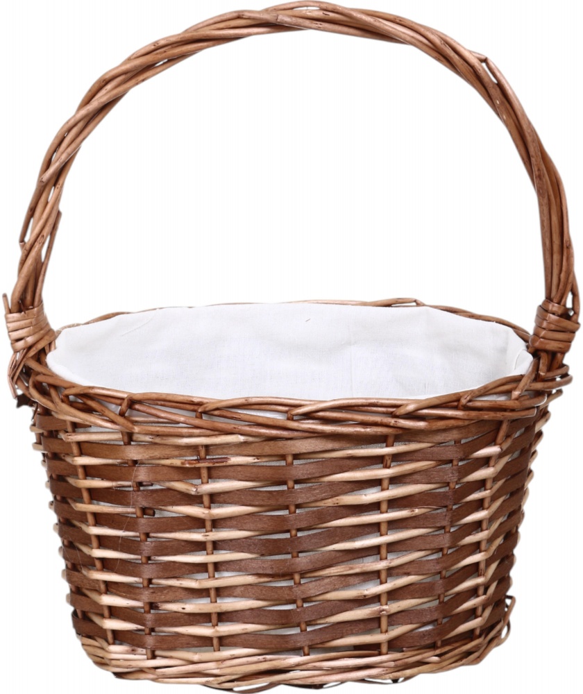 Кошик плетений з текстилем 29х22х18/37 см RL24-55T-2