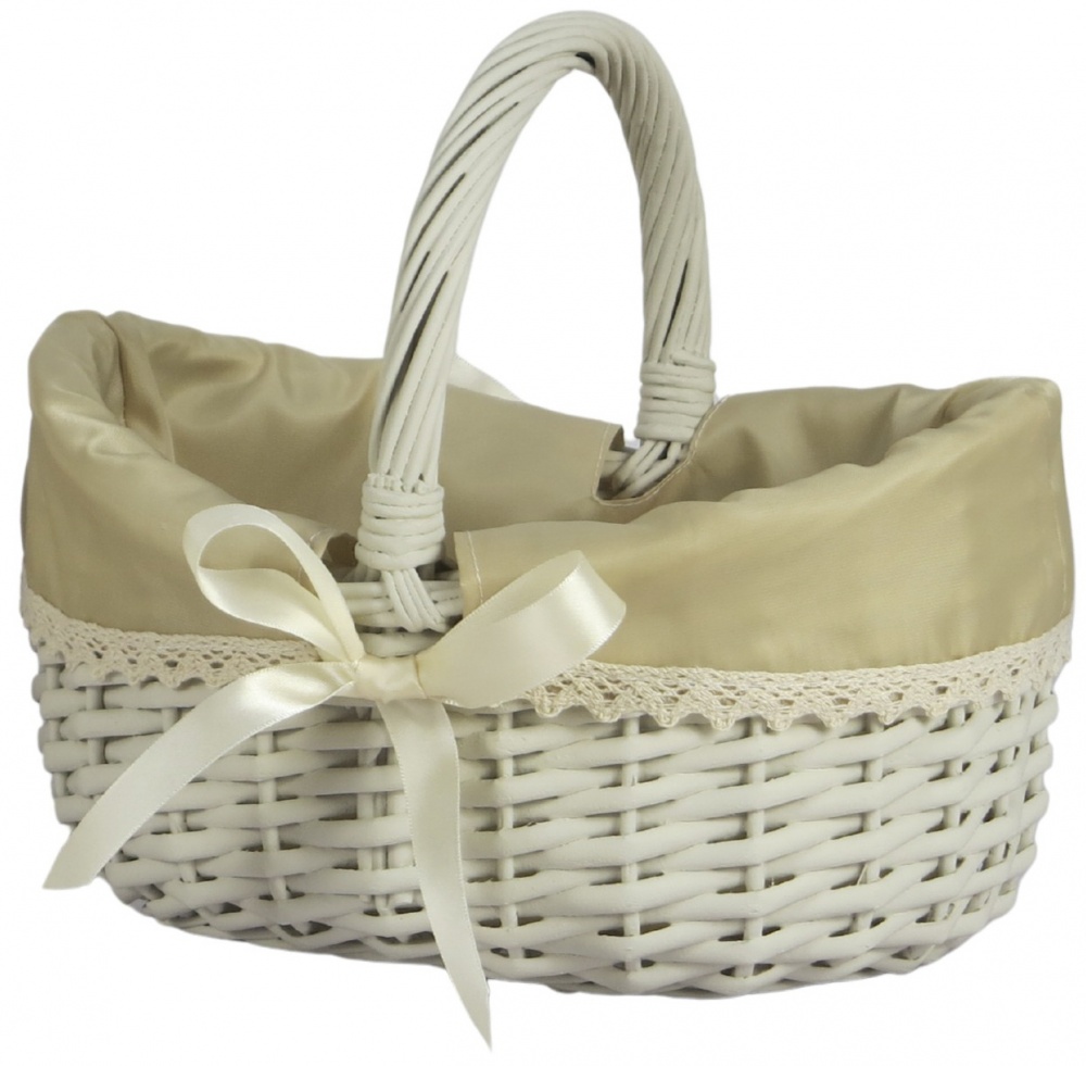 Кошик плетений з текстилем 26х20х10/14/22 см Basket25-9-2