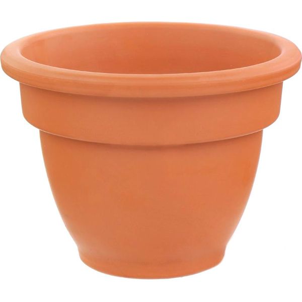 Горшок керамический Каменный цветок рельефный 1395 круглый 1,5л терракот 