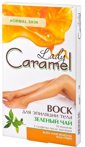 Восковые полоски Lady Caramel Зеленый чай 16 шт./уп.