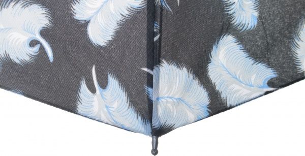 Парасолька Пір'я, складна, півавтомат сірий 