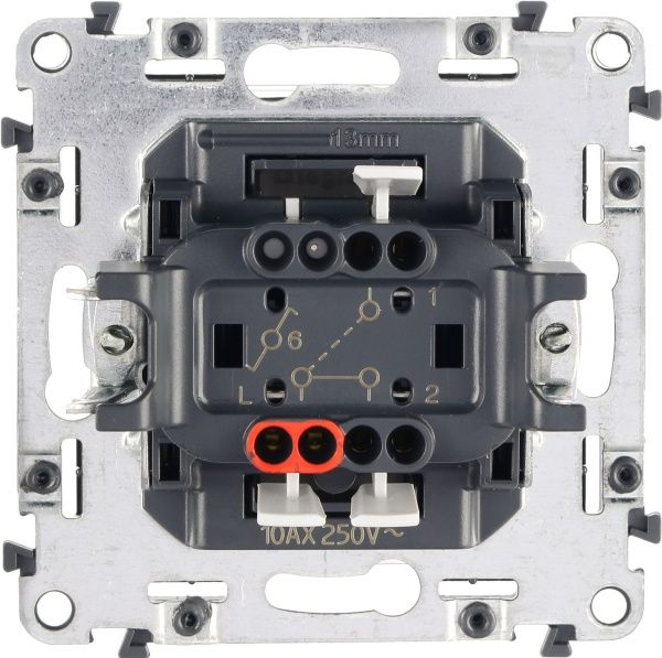 Выключатель проходной одноклавишный Legrand Allure без подсветки 10 А 250В слоновая кость 752806