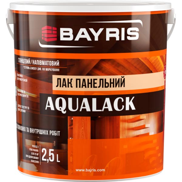 Лак панельний Aqualack Bayris глянець 2,5 л
