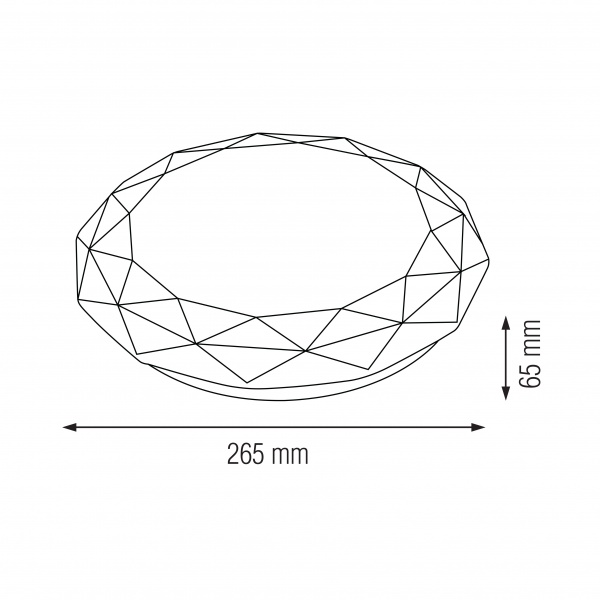 Світильник стельовий Horoz Electric EPSILON 15 Вт 6400 К білий 027-004-0015-01-1
