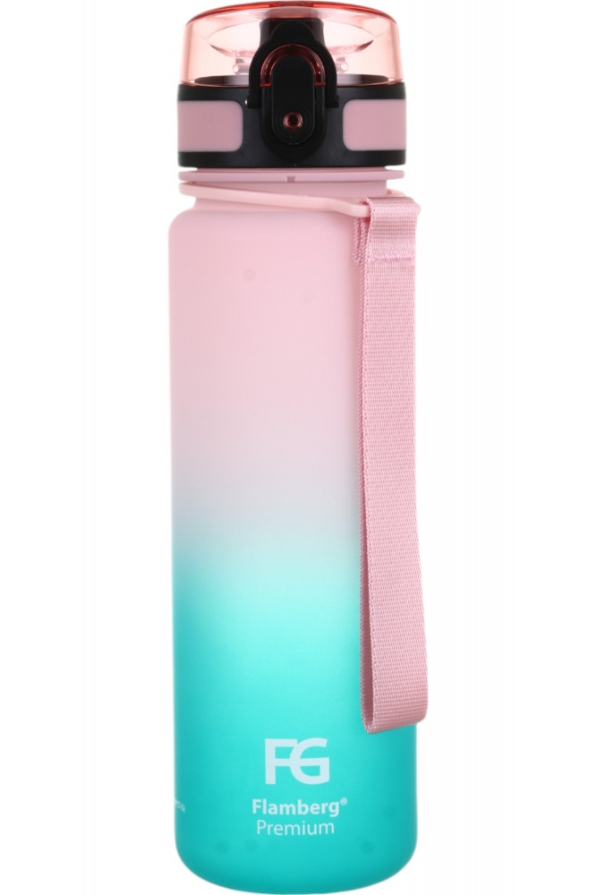 Пляшка для води Flamberg Premium Fusion 500 мл рожевий із блакитним