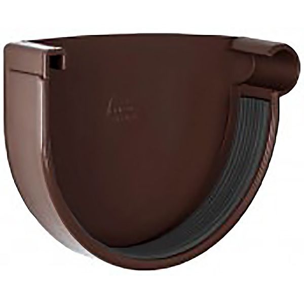 Заглушка ринви права RAINWAY d90 мм коричневий 