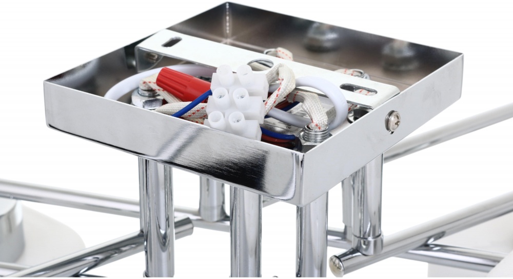 Люстра Sensio Orlean 8x40 Вт E27 хром/белый LS-07380/8W-E2740W