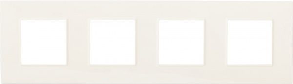 Рамка чотиримісна Schneider Electric Unica QUADRO горизонтальна універсальна кремовий MGU2.708.25