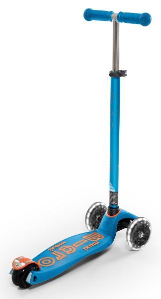Самокат Micro Mobillity Systems Maxi Micro deluxe LED голубой ММD085 