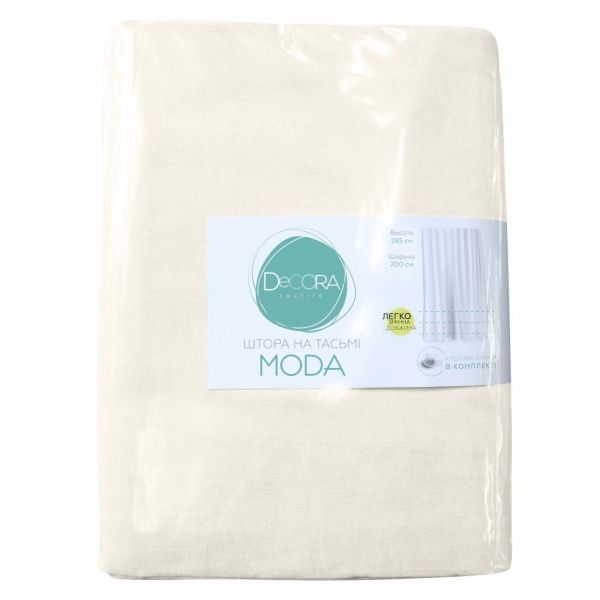 Штора Moda 200х285 см кремовый Decora textile