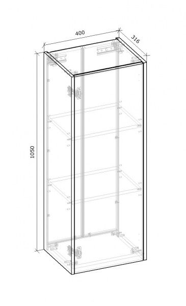 Шафа верхня МС Ідея КРАФТ В 40/105/31,6 крафт золотий Грейд
