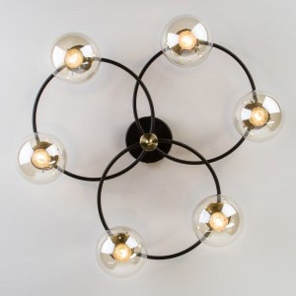 Люстра стельова Strotskis Link 6x60 Вт E14 чорний 70104/6