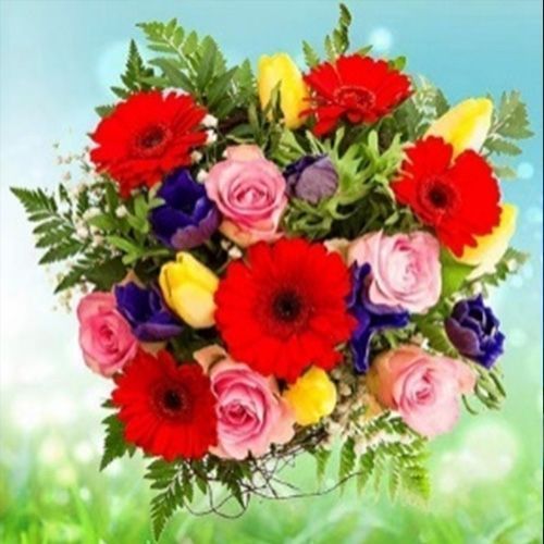 Набір для творчості зі стразами на підрамнику Квіткова радість 30x30 см Діамантові ручки 